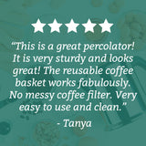 12-Cup Classic Stainless Steel Yosemite Coffee Percolator